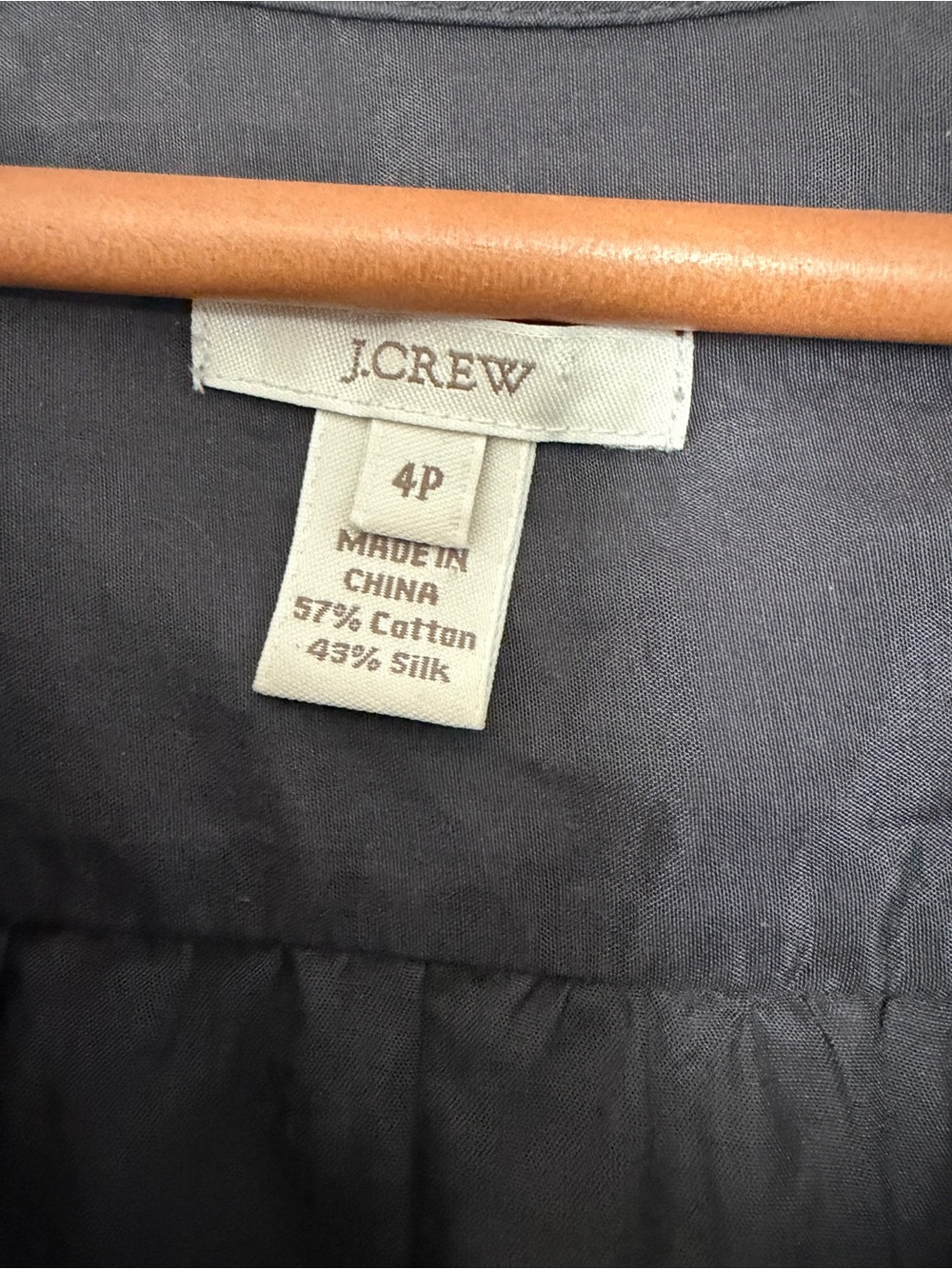 J. Crew Gray Ruffle V-Neck Button-Front Blouse - Picture 2 of 4